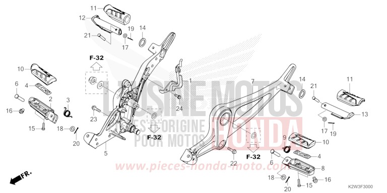 STEP for Dax ST125 PEARL CADET GRAY (NHB95) from 2023